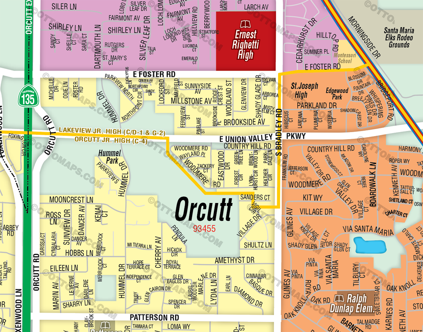 Orcutt School District Map, Santa Barbara County, CA - FILES - PDF and Adobe Illustrator