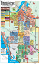 Oxnard School District Map - including Oxnard, Rio, Hueneme & Ocean View School Districts - PDF, editable, royalty free