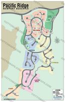 Pacific Ridge Map, Newport Beach, CA - POSTER PRINTS