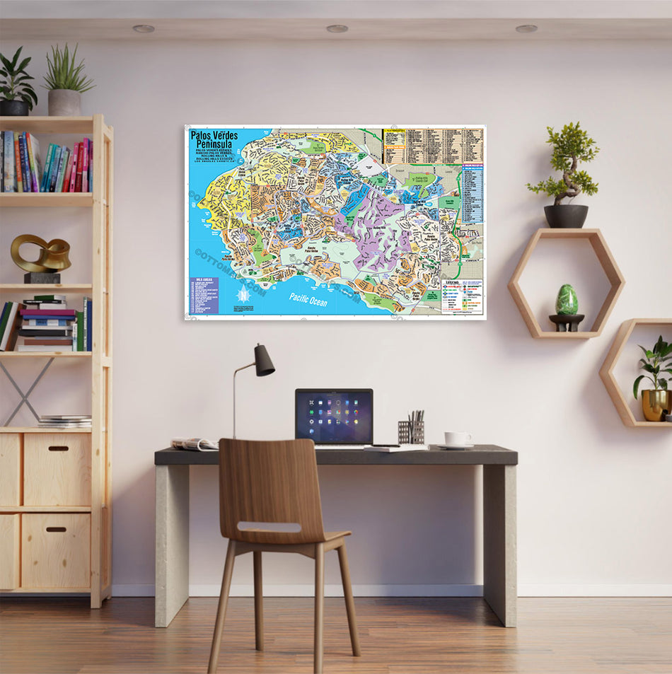 Palops Map Palos Verdes Peninsula Map, LA County - POSTER PRINTS – Otto Maps