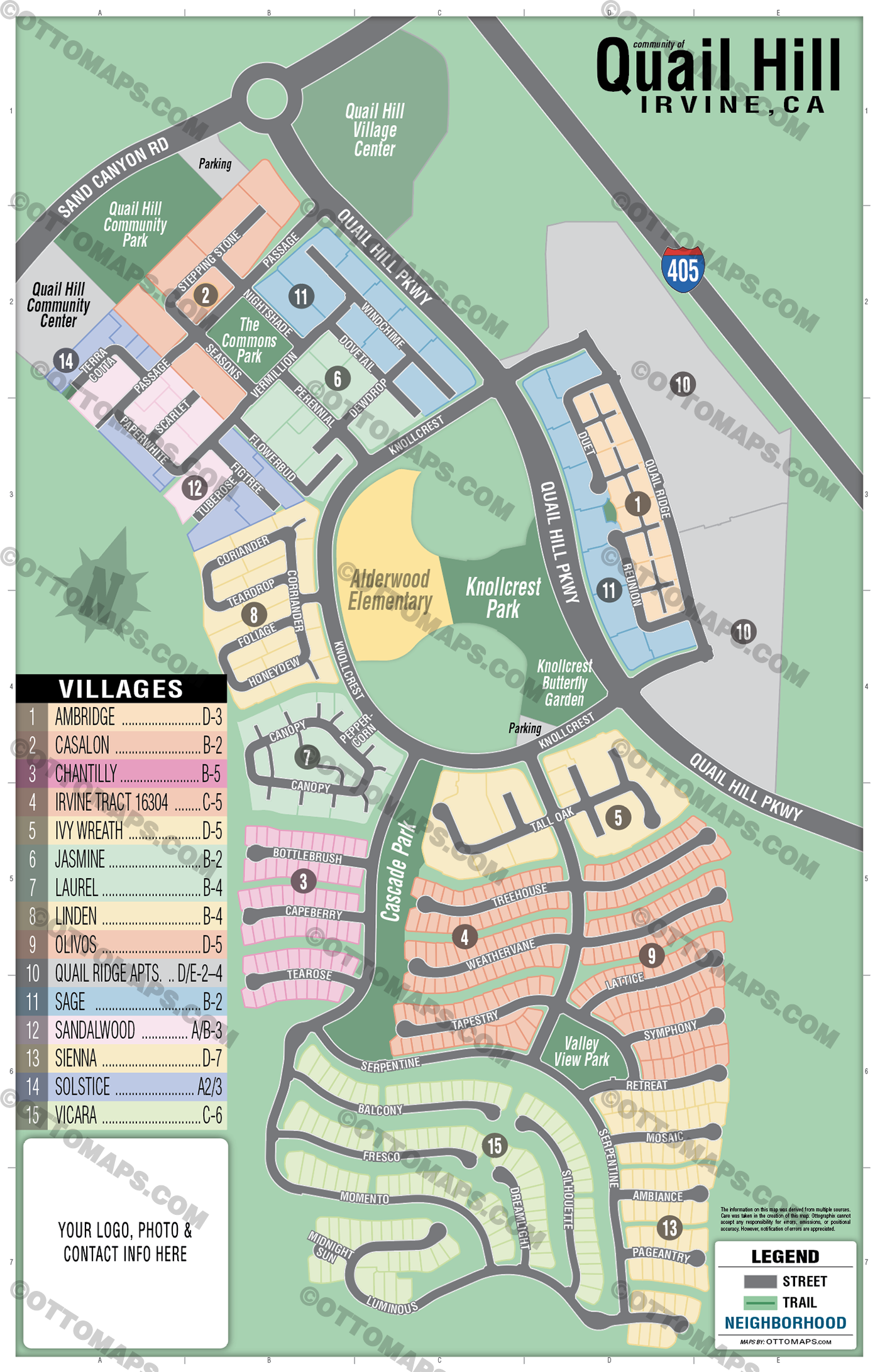 Quail Hill Map, Irvine, CA