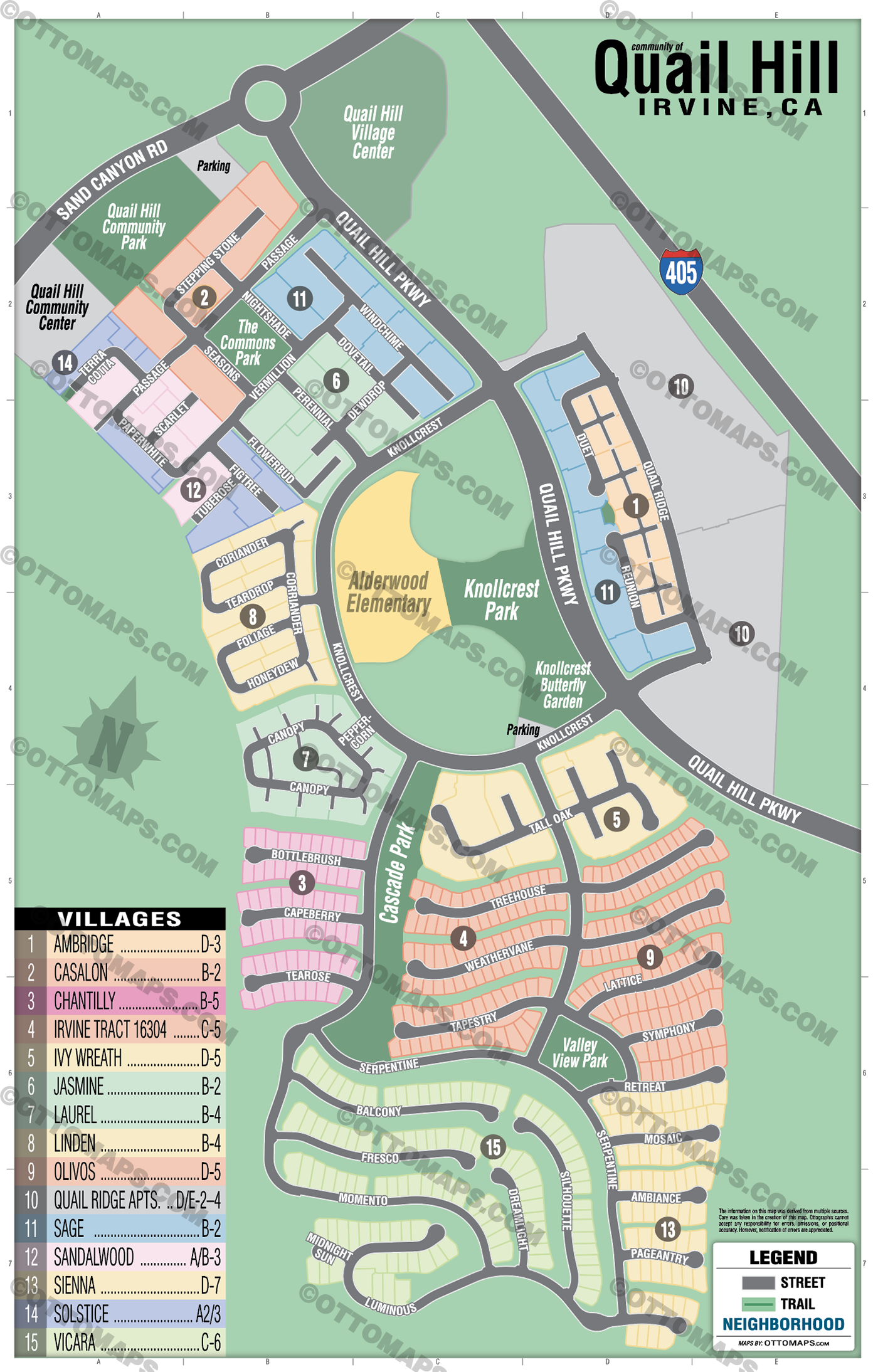 Quail Hill Map, Irvine, CA