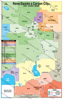 Reno - Sparks and Carson City Zip Code Map FILES - PDF and AI, layered, editable, vector, royalty free