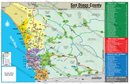 San Diego County Golf Map - FILES - PDF and Adobe Illustrator, editable, layered - with box