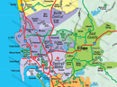 San Diego County Golf Map - FILES - PDF and Adobe Illustrator, editable, layered - zoom