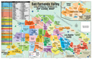 San Fernando Valley Zip Code Map with Thousand Oaks - FILES - PDF and AI Files, editable, vector, royalty free - with box