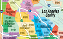 San Fernando Valley Zip Code Map with Thousand Oaks - FILES - PDF and AI Files, editable, vector, royalty free - zoom