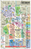 San Gabriel Map - PDF, editable, royalty free