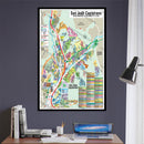 San Juan Capistrano Map, Orange County, CA - POSTER PRINTS - with frame