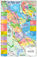 San Mateo County MLS Area Map - FULL - FILES - PDF and AI, layered, editable, vector, royalty free