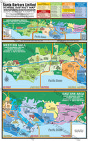 Santa Barbara Unified School District Map - Including Santa Barbara Unified, Goleta Union, Hope, Montecito Union & Cold Spring School District - PDF, editable, royalty free