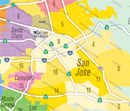 Santa Clara County MLS Area Map - FILES - PDF and AI, editable, vector, royalty free - zoom