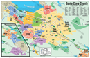 Santa Clara County Map (no zip codes) - FILES - PDF and AI, editable, vector, royalty free - no box