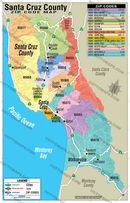 Santa Cruz County Zip Code Map - FILES - PDF and AI, editable, layered, vector, royalty free