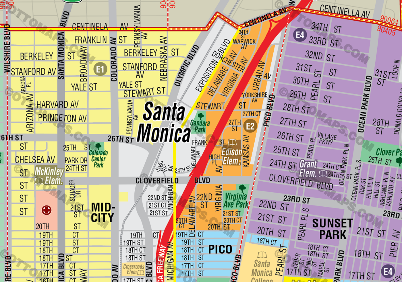 Santa Monica School District Map