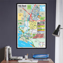 Seal Beach Map with Rossmoor, Orange County, CA - POSTER PRINTS - with frame