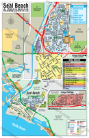 Seal Beach Map with Rossmoor, Orange County, CA - POSTER PRINTS