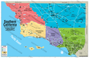 Southern California Map, Northwest - POSTER PRINTS