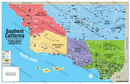 Southern California Map, Northwest - FILES - PDF and AI Files, editable, vector, royalty free - with box
