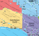 Southern California Map, Northwest - FILES - PDF and AI Files, editable, vector, royalty free - zoom
