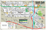 South Gate Map - PDF, editable, royalty free