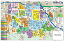 Studio City Map, Los Angeles County, CA - FILES - PDF and AI, editable, vector, royalty free - with box