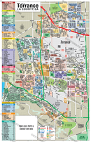 Torrance Map, Los Angeles County, CA - FILES: PDF and AI FILES, vector, editable