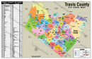 Travis County, TX - Austin Zip Code Map - POSTER PRINTS