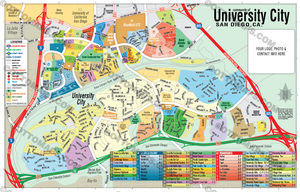 University City Map - PDF, editable, royalty free