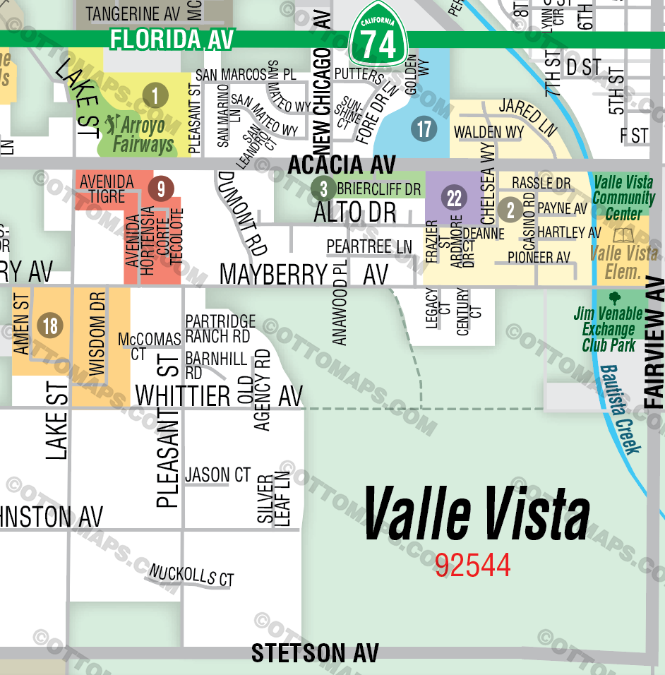 Valle Vista Map, Riverside County, CA - FILES - PDF and Adobe Illustrator Files - zoom