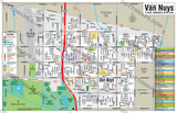 Van Nuys Map, Los Angeles, CA - FILES - PDF and AI, editable, layered, vector, royalty free