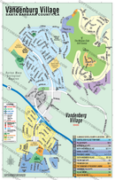 Vandenberg Village Map, Santa Barbara County, CA - FILES - PDF and AI, editable, vector, royalty free NO BOX