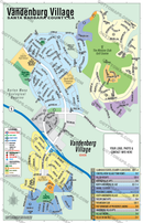 Vandenberg Village Map, Santa Barbara County, CA - FILES - PDF and AI, editable, vector, royalty free with box