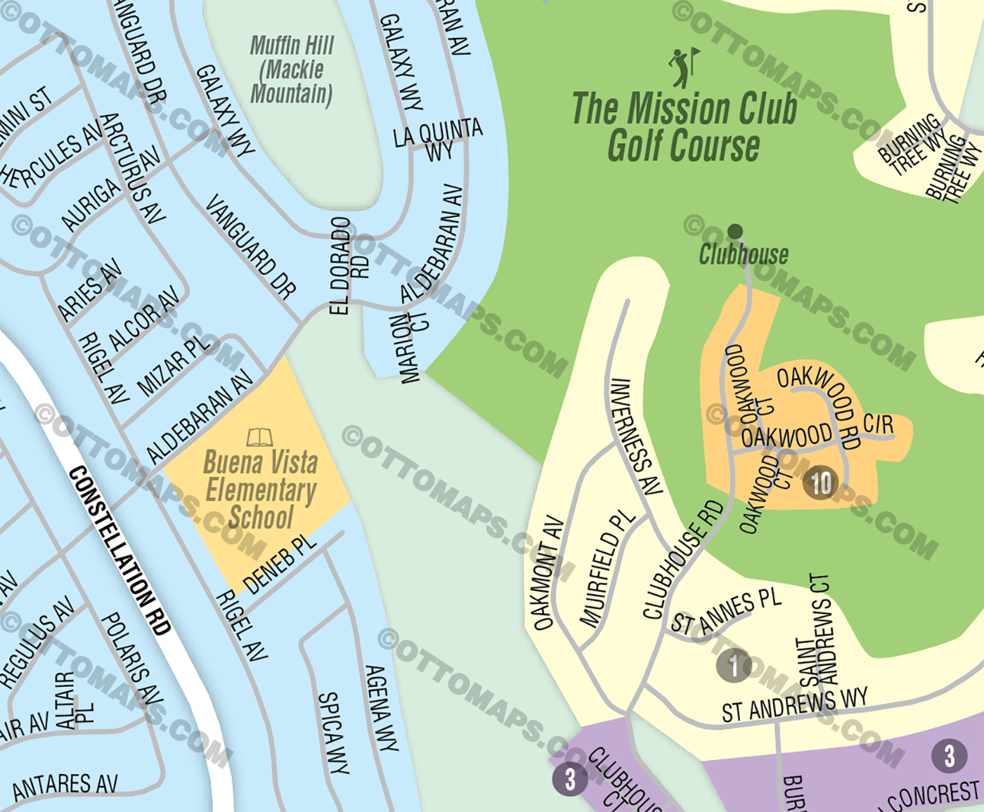 Vandenberg Village Map, Santa Barbara County, CA - FILES - PDF and AI, editable, vector, royalty free zoom