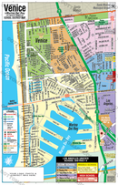 Venice School District Map with Marina Del Rey - FILES - PDF and AI, editable, vector, royalty free - with box
