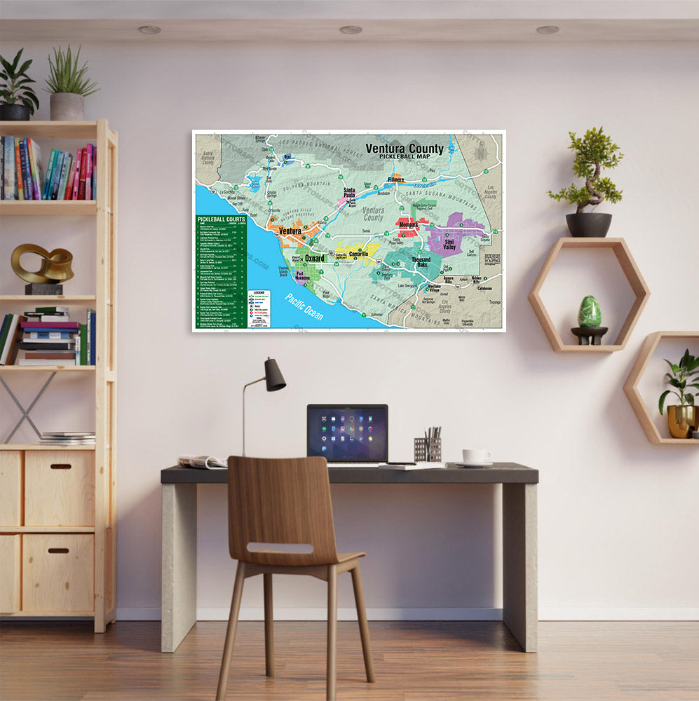 Ventura County Pickleball Map - POSTER PRINTS – Otto Maps