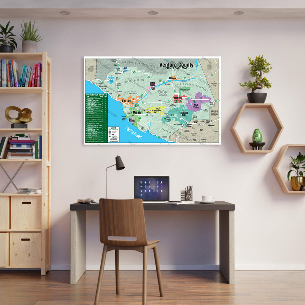 Ventura County Pickleball Map - POSTER PRINTS