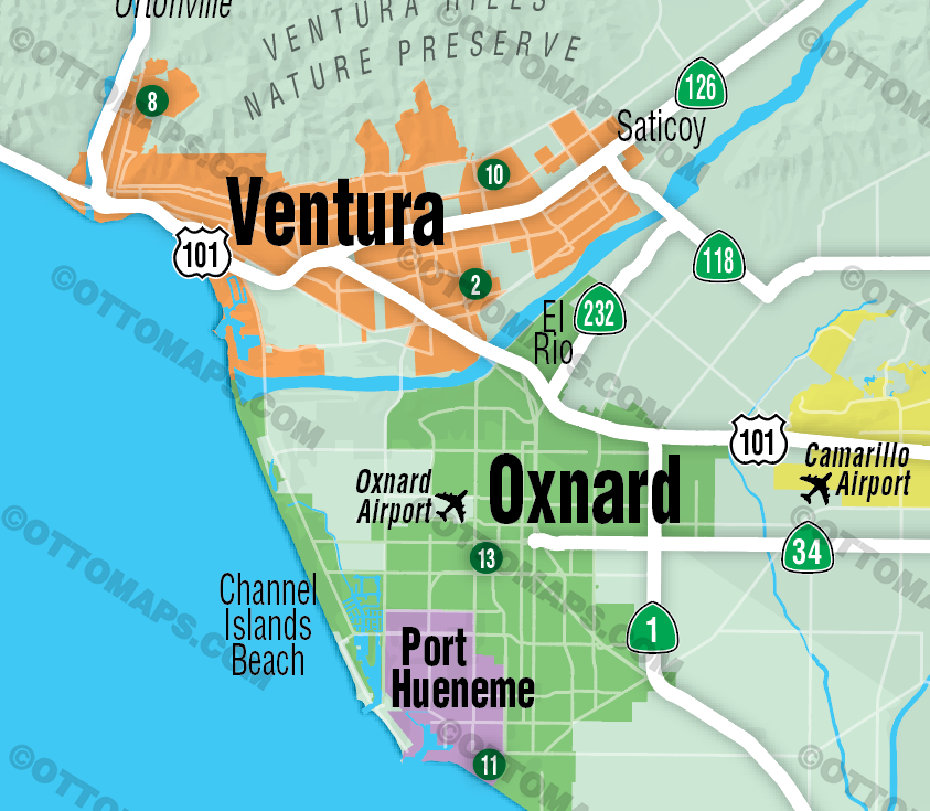 Ventura County Pickleball Map - FILES - PDF and Adobe Illustrator