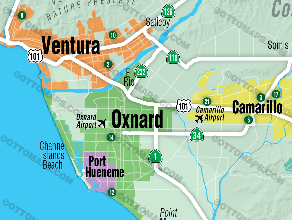 Ventura County Pickleball Map - FILES - PDF and Adobe Illustrator