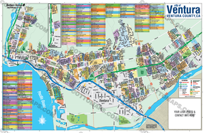 Ventura Map - PDF, editable, royalty free