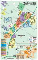 Walkersville Map, Frederick County, MD - POSTER PRINTS