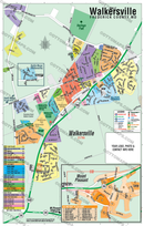 Walkersville Map, Frederick County, MD - FILES - PDF and AI Files, editable, vector, royalty free - with box