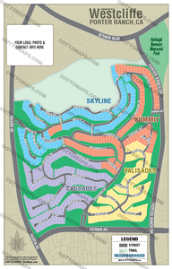 Westcliffe at Porter Ranch Map - PDF, editable, royalty free