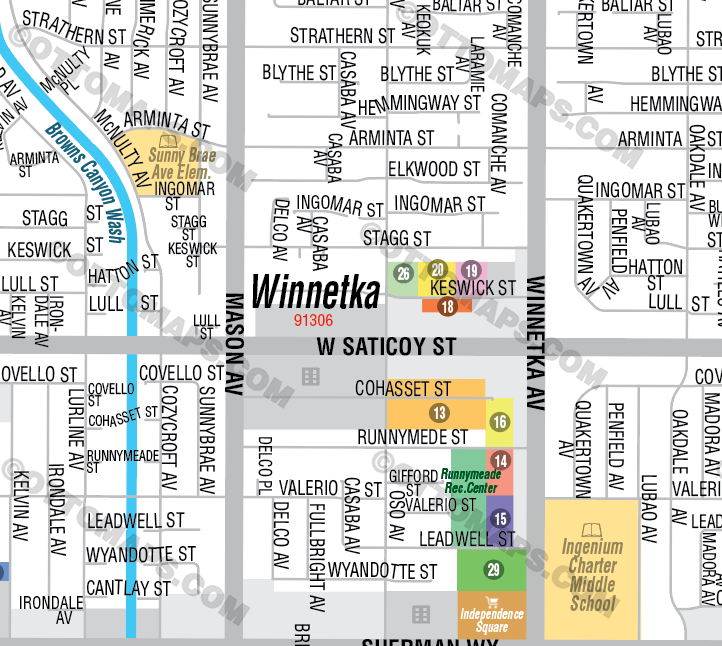Winnetka Map, Ventura County, CA - FILES - PDF and Adobe Illustrator - zoom