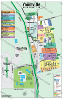 Yountville Map, Napa County, CA - POSTER PRINTS