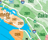 Alameda County MLS Area Map - PDF, editable, royalty free