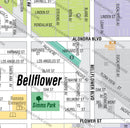 Bellflower Map - PDF, editable, royalty free