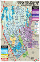 Beverly Hills, Bel Air, Westwood, Century City Map - School District Map - PDF, editable, royalty free