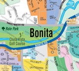 Bonita Map - PDF, editable, royalty free