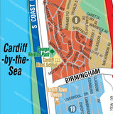 Cardiff Map - PDF, layered, editable